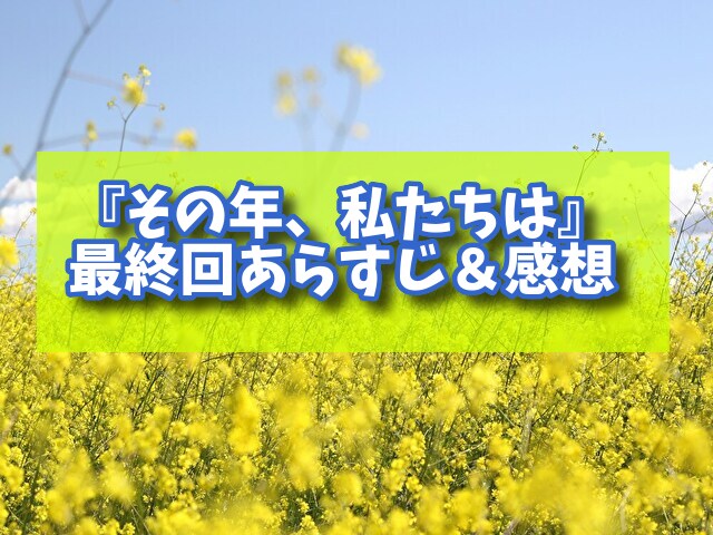 その年、私たちは　最終回